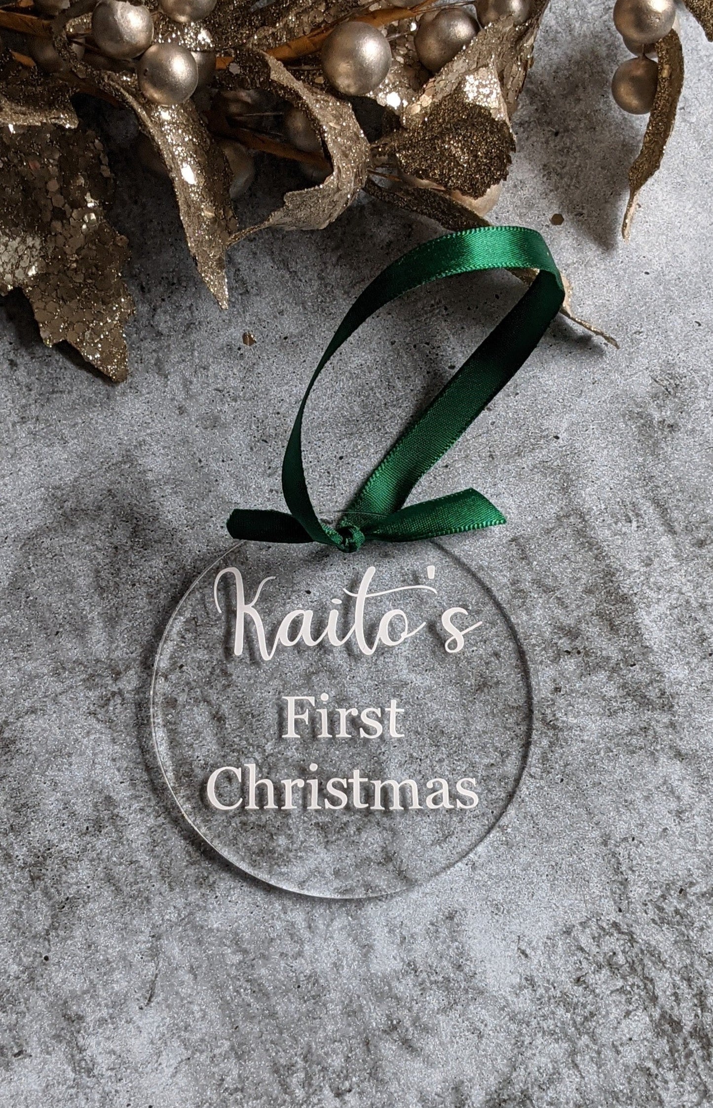 Personalised Baby's First Christmas Tree Ornament