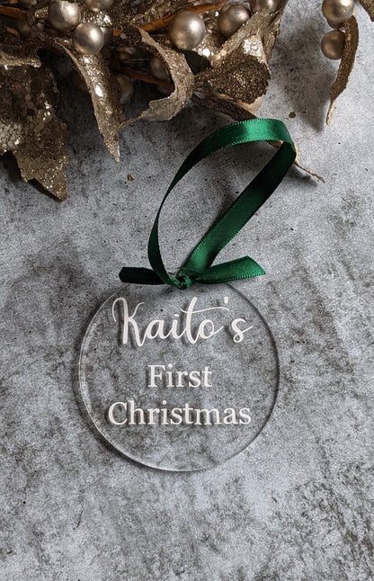 Personalised Baby's First Christmas Tree Ornament