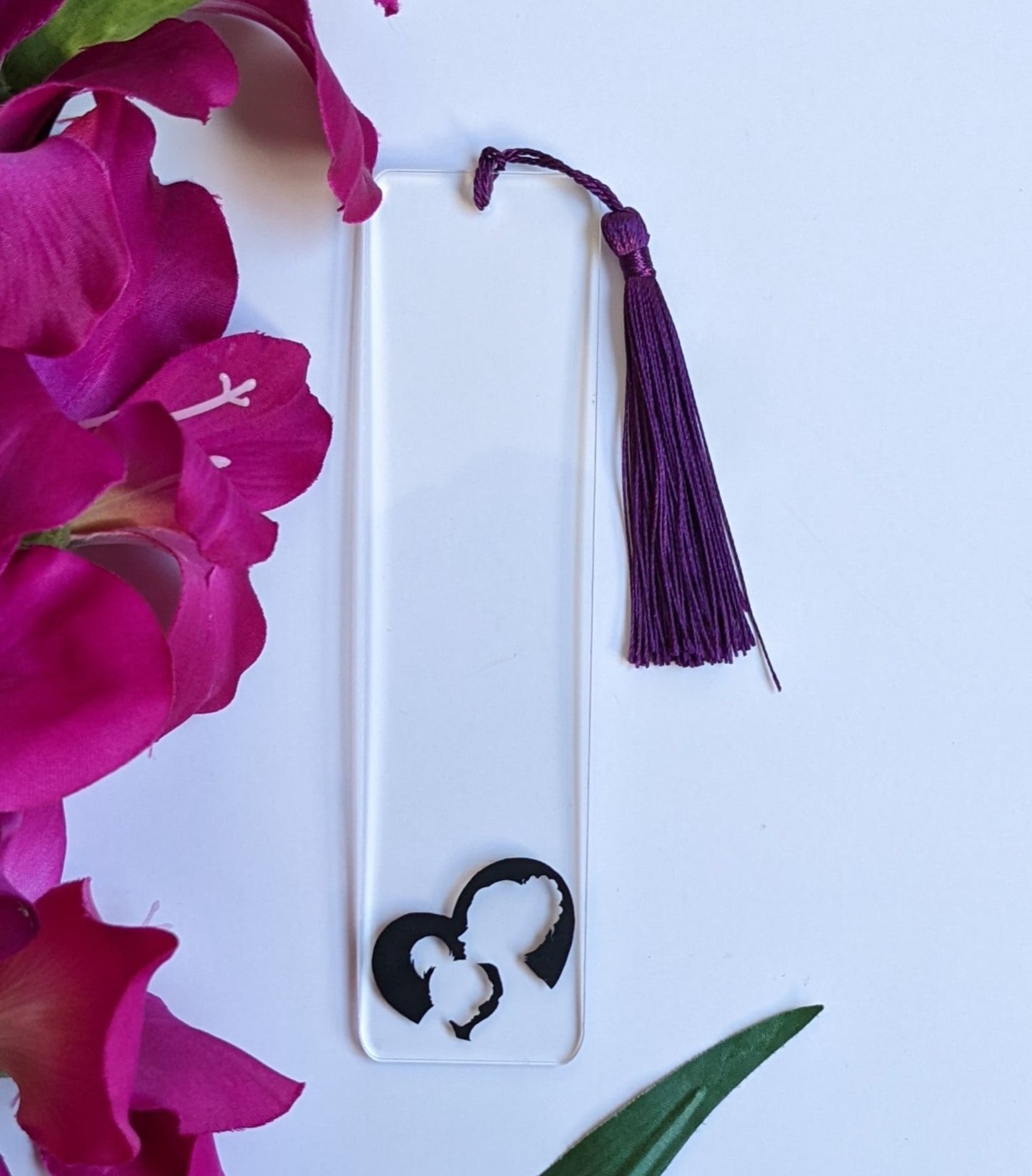 Mother and Daughter Silhouette Bookmark