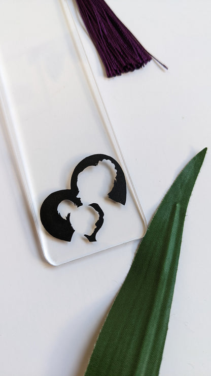 Mother and Daughter Silhouette Bookmark