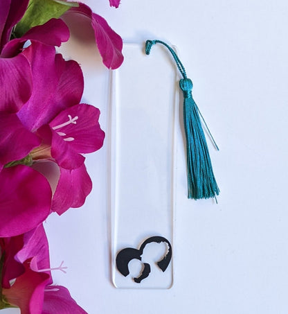 Mother and Son Silhouette Bookmark