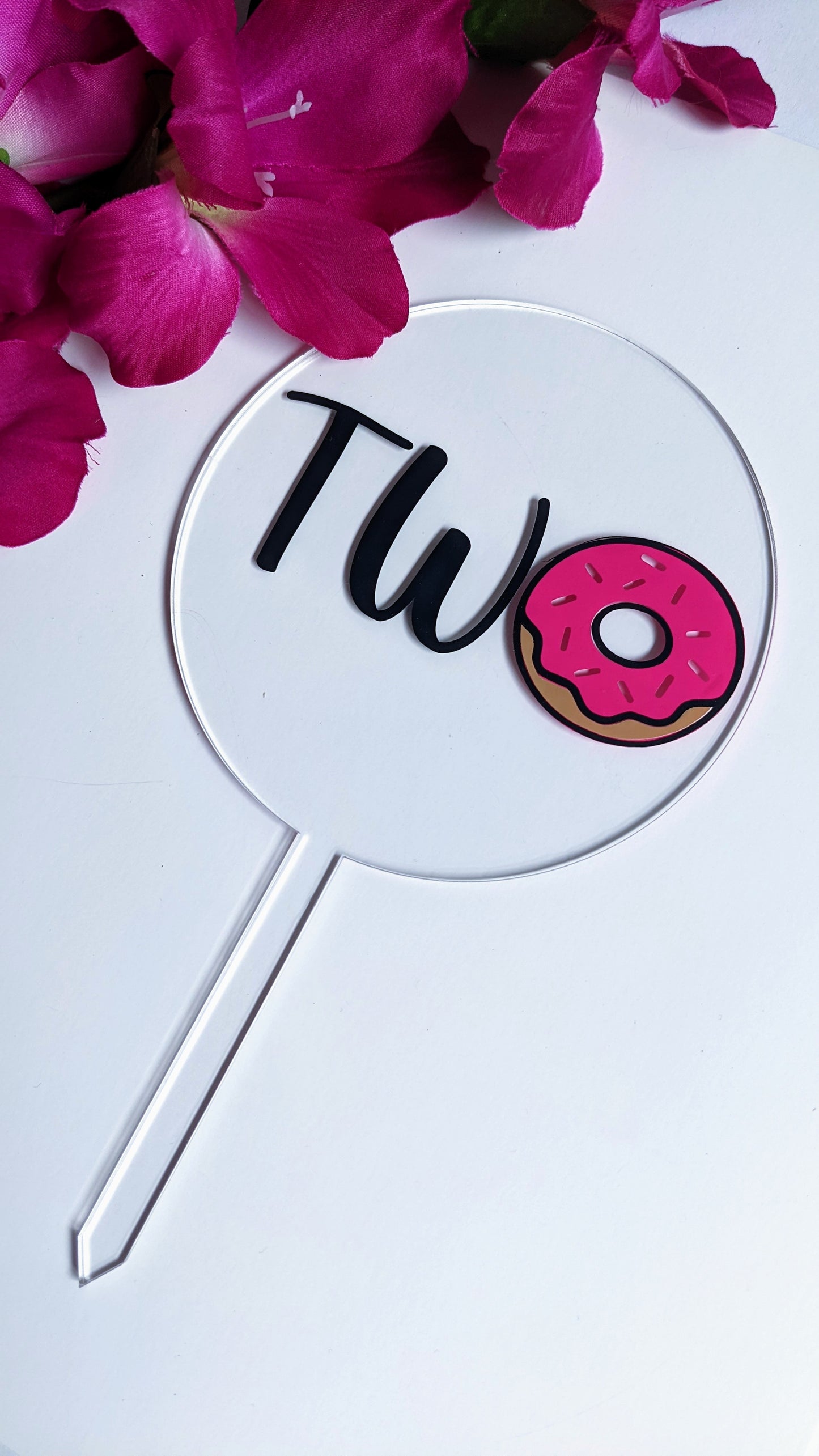 2nd Birthday Donut Cake Topper