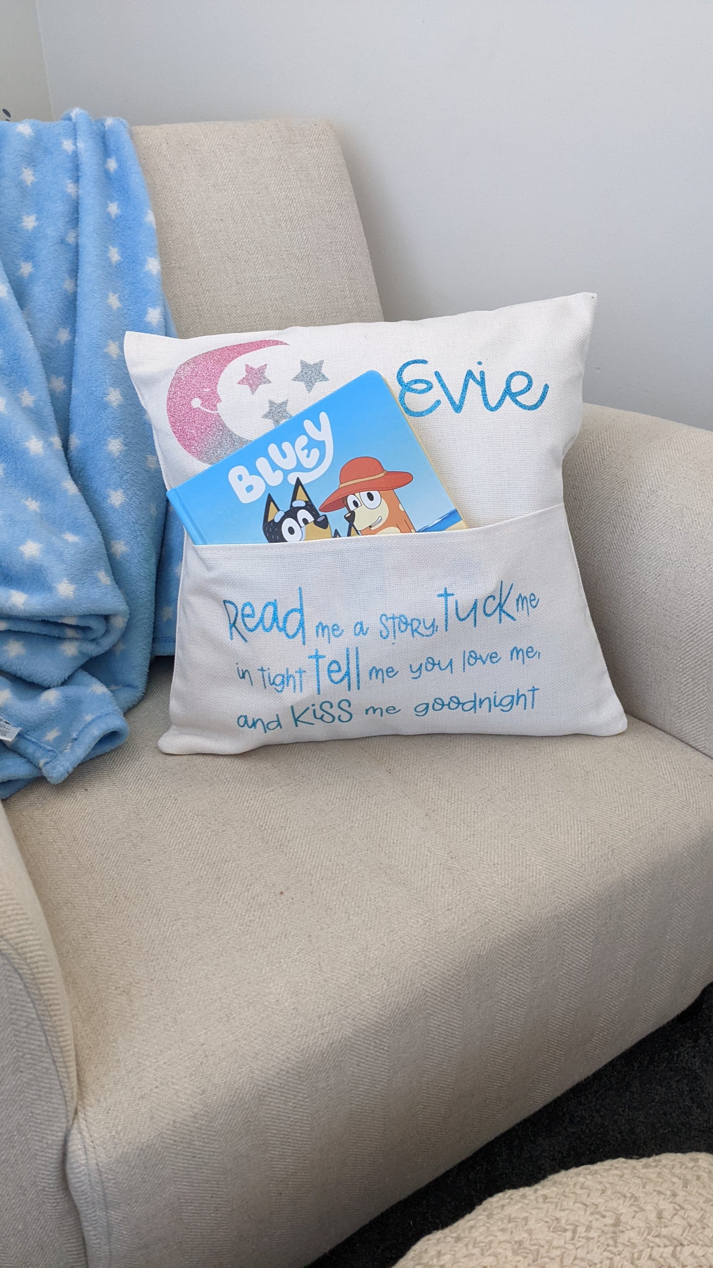 Personalised Children's Book Pillow Case | Reading Cushion Cover