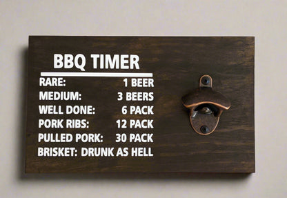 Smoker BBQ Timer Bottle Opener