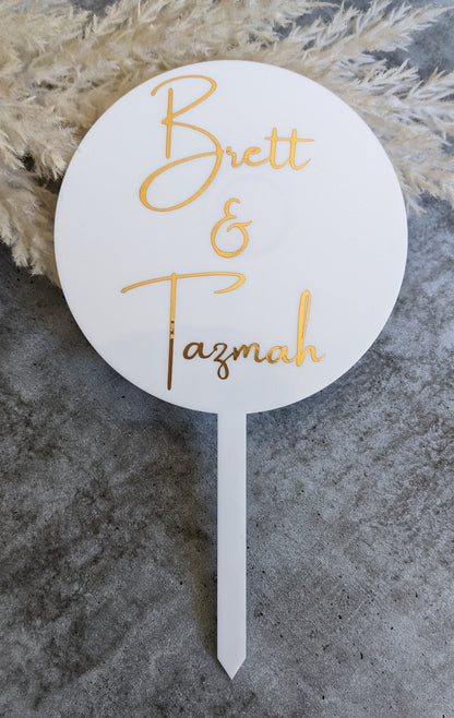 Engagement / Wedding Personalised Cake Topper