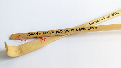 Long handled wooden back scratcher