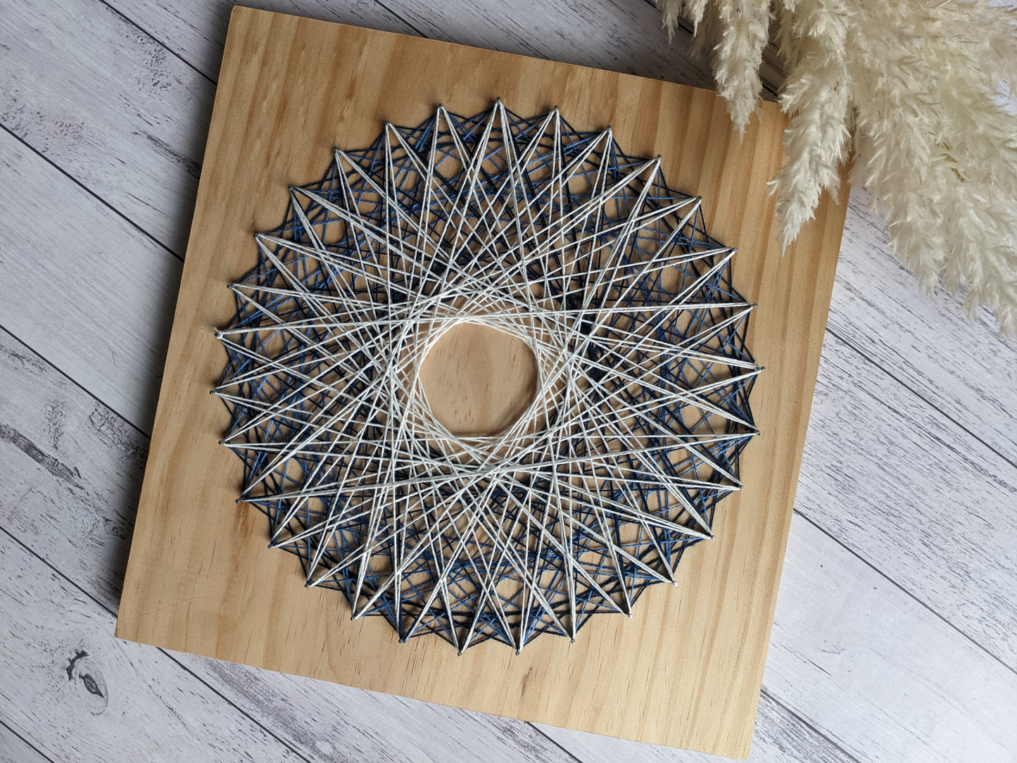 Mandala String Art in Blue