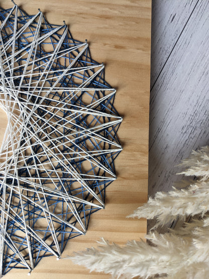 Mandala String Art in Blue