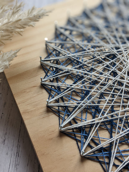 Mandala String Art in Blue