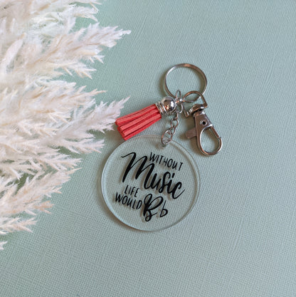 Keyring for Music Teacher Gift | Music Student Gifts