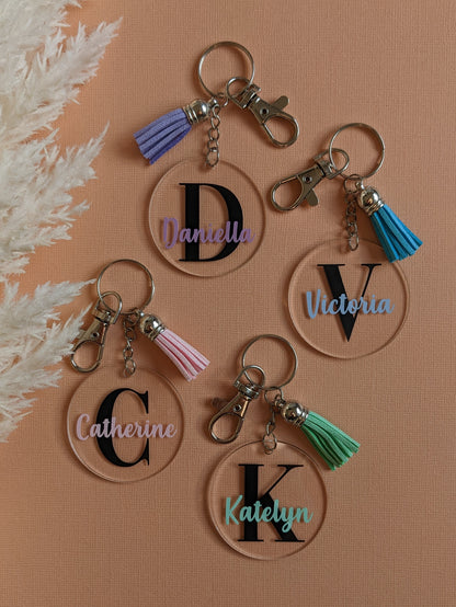 Personalised Initial and Name Keyring