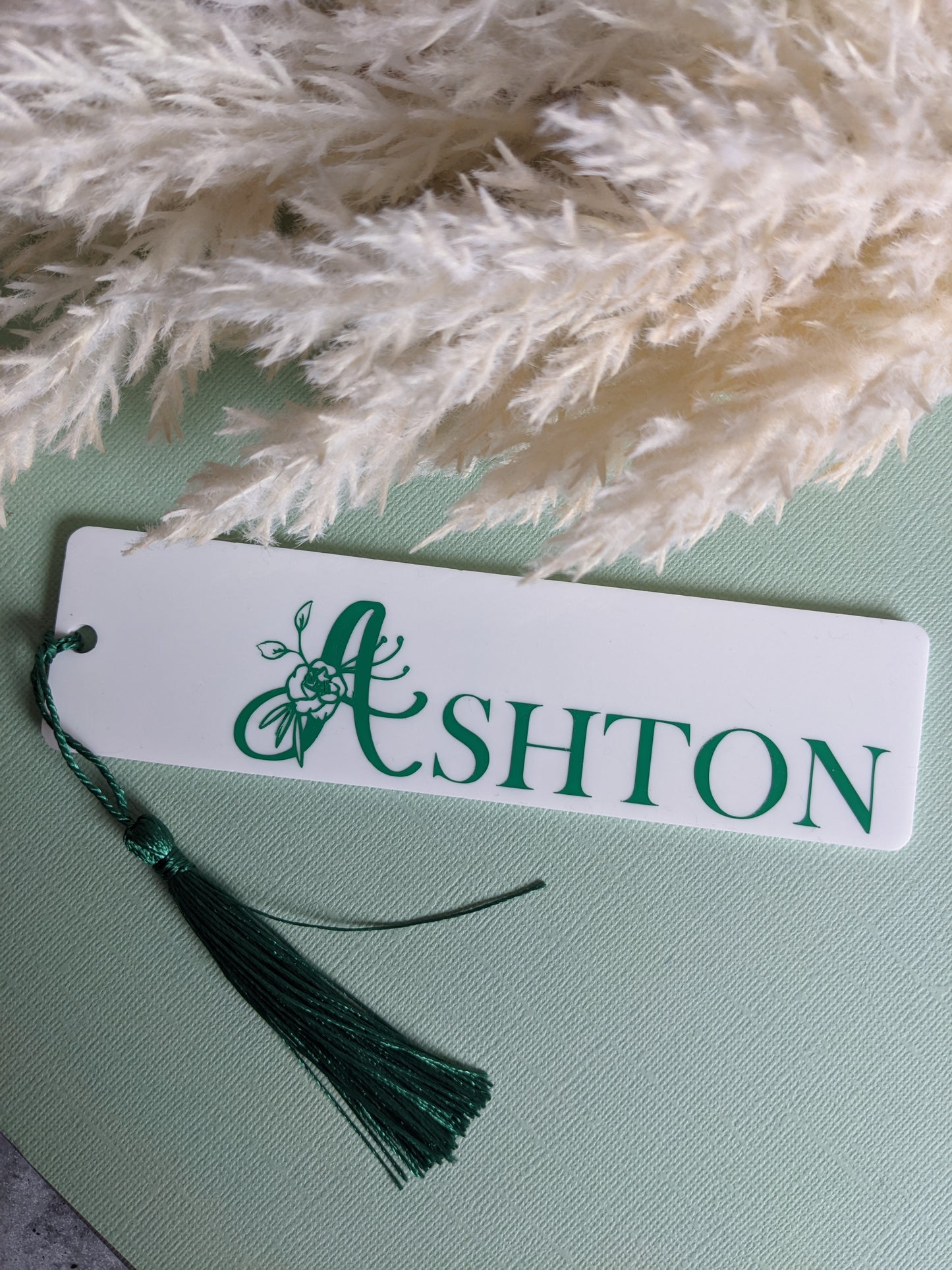 Personalised Bookmarks with floral motif