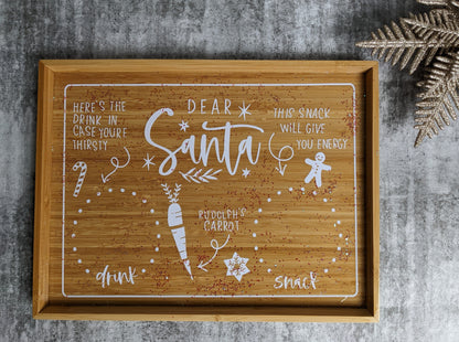 Wooden Santa Tray | Night before Christmas Santa Snack Board