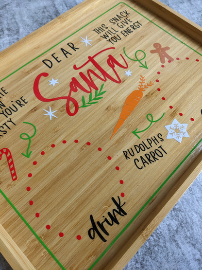 Wooden Santa Tray | Night before Christmas Santa Snack Board