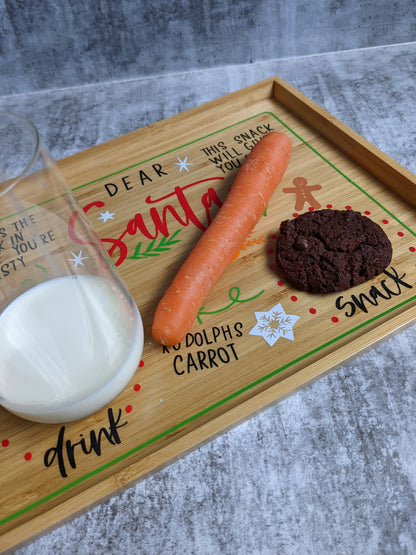 Wooden Santa Tray | Night before Christmas Santa Snack Board