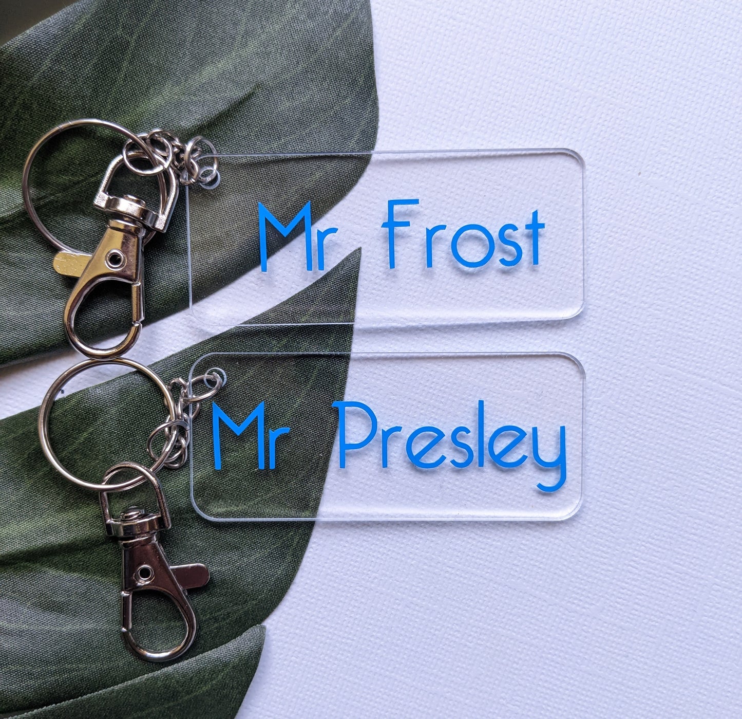 Personalised Rectangle Acrylic Keyring