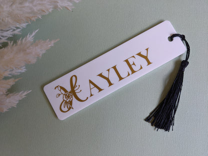 Personalised Bookmarks with floral motif