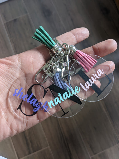 Personalised Initial and Name Keyring