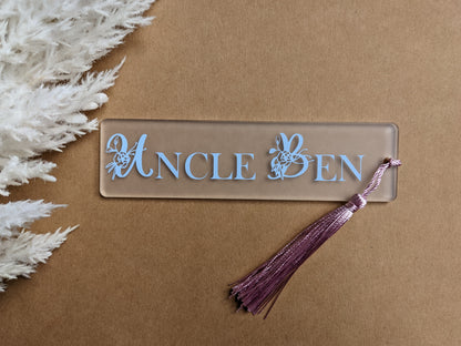 Personalised Bookmarks with floral motif