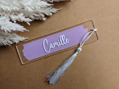 Personalised Bookmarks with coloured background