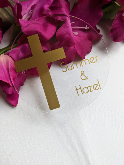 Personalised Baptism, Communion Cake Topper