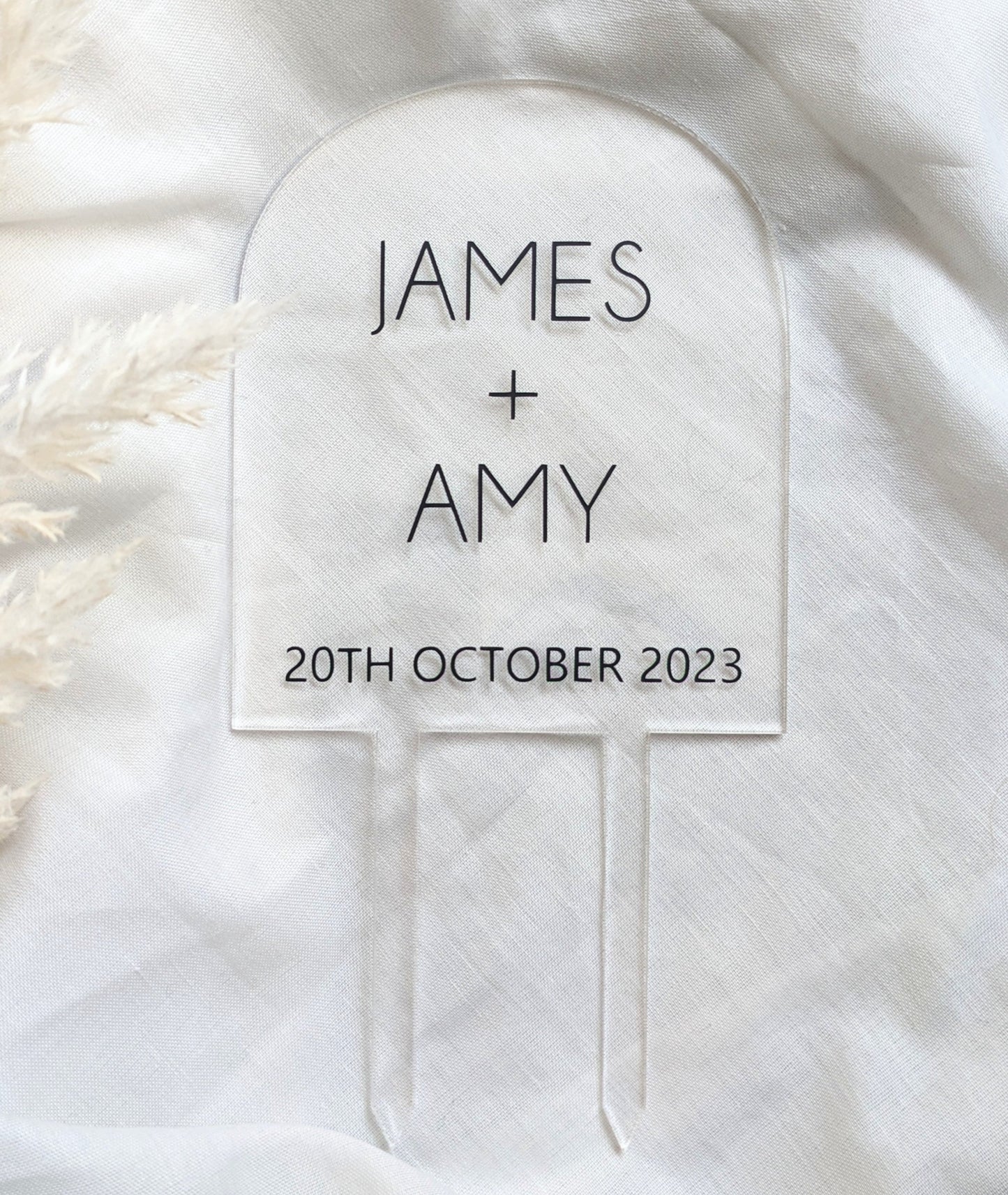 Personalised Wedding Arch Cake Topper