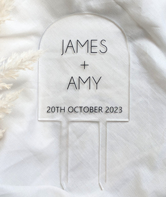 Personalised Wedding Arch Cake Topper