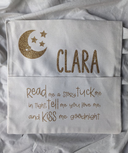 Personalised Children's Book Pillow Case | Reading Cushion Cover