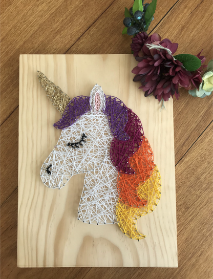 Unicorn  Wooden String Art