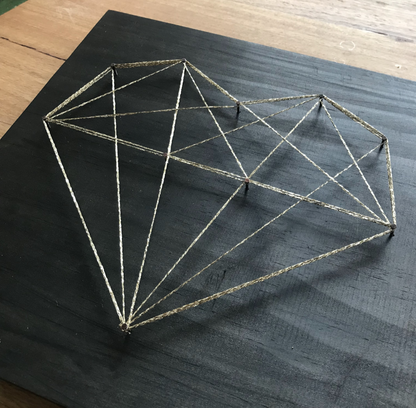 Geometric Heart String Art