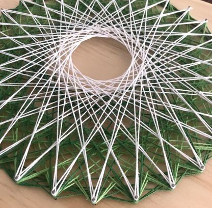 Mandala String Art in Green