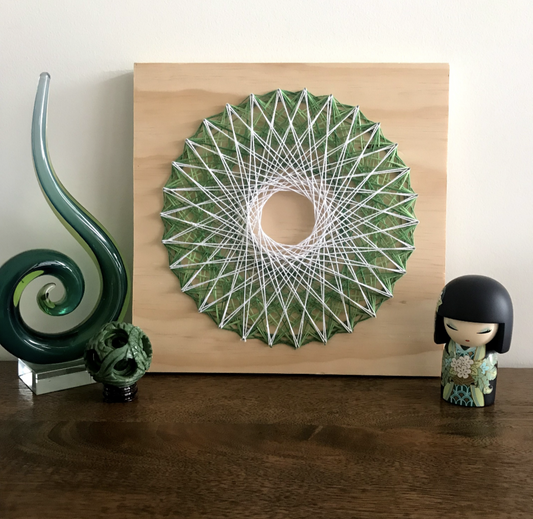 Mandala String Art in Green