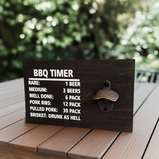 Smoker BBQ Timer Bottle Opener