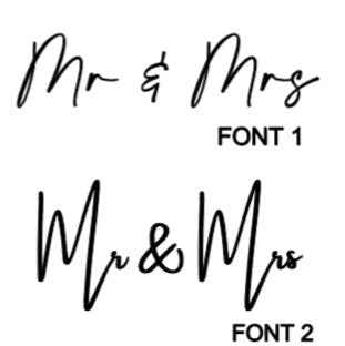 Personalised Mr & Mrs Square Acrylic Wedding Cake Topper