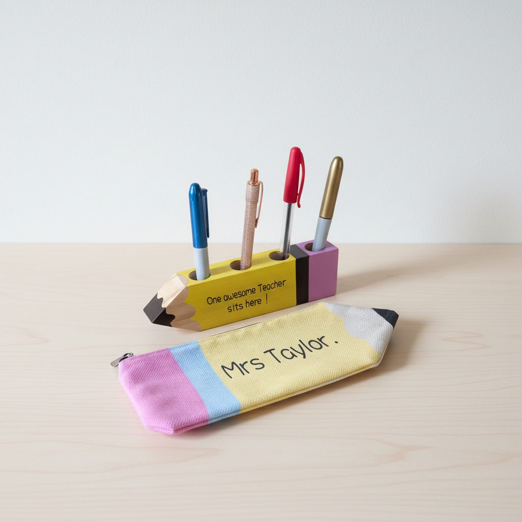 Teacher Pen Holder and Pencil Case set