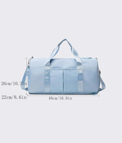 Pale Blue Personalised Sports Duffle Bag | Dance Bag