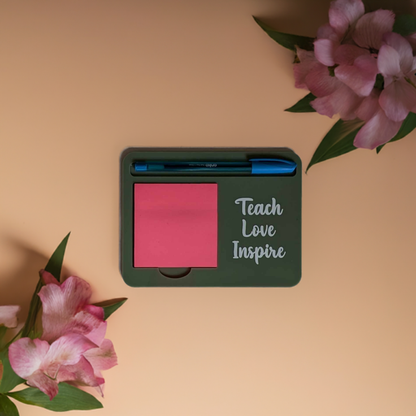 Teach Love Inspire Teacher Post It Note Holder