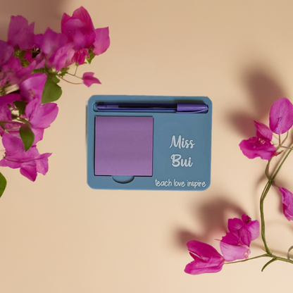 Personalised Teacher Post It Note Holder