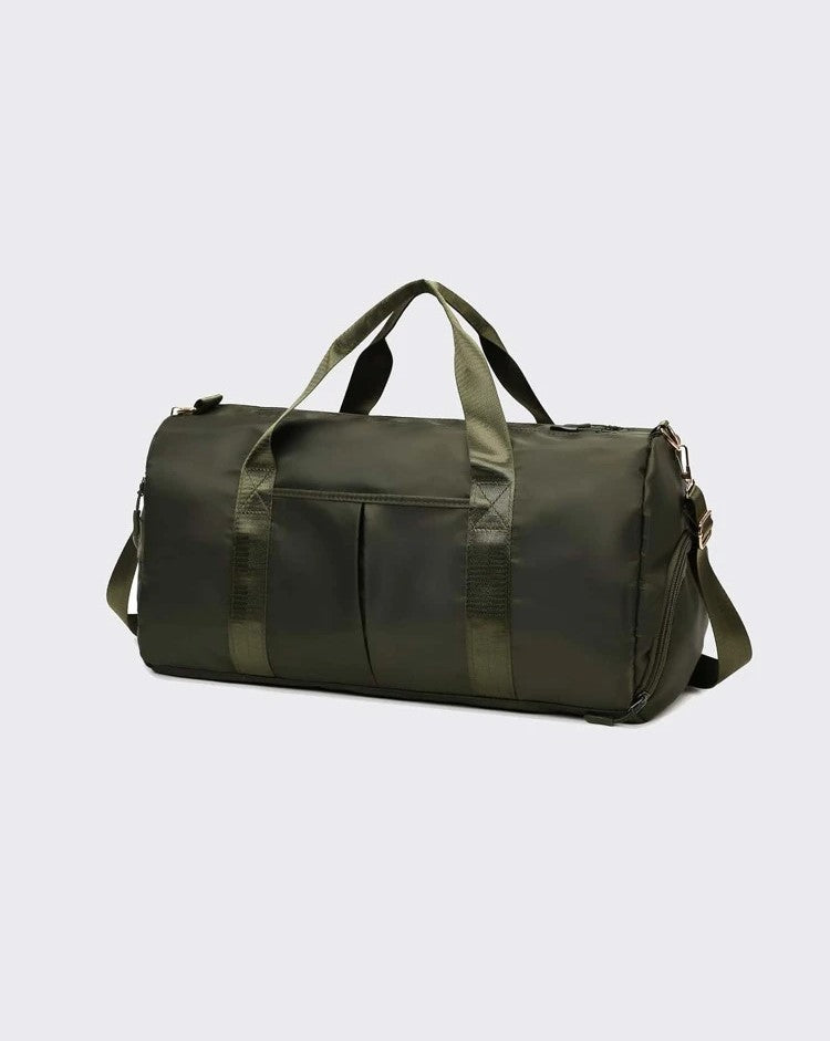 Khaki Personalised Sports Duffle Bag | Overnight Travel Luggage Bag | Dance Bag