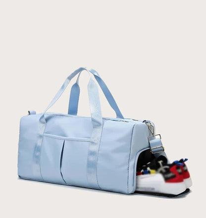 Pale Blue Personalised Sports Duffle Bag | Dance Bag