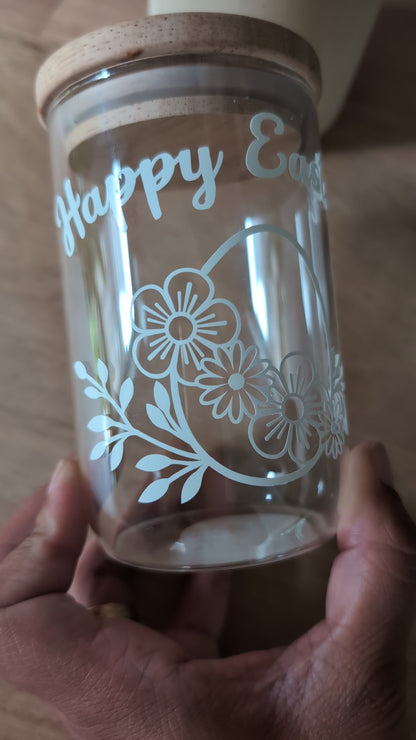 Easter Egg Glass Jar