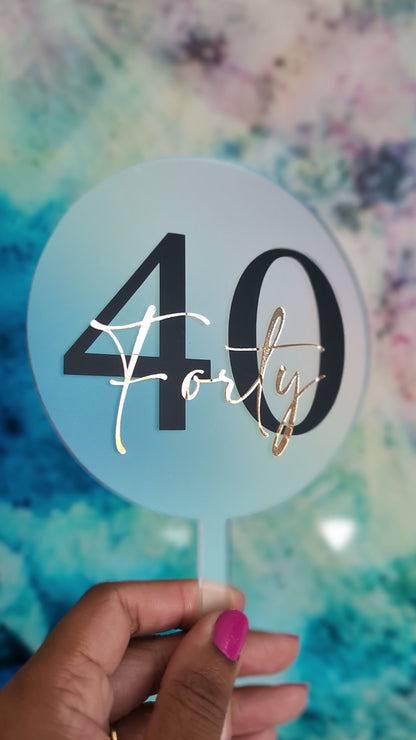 40th Birthday Cake Topper