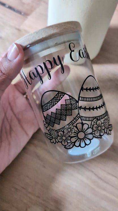 Easter Egg Glass Jar