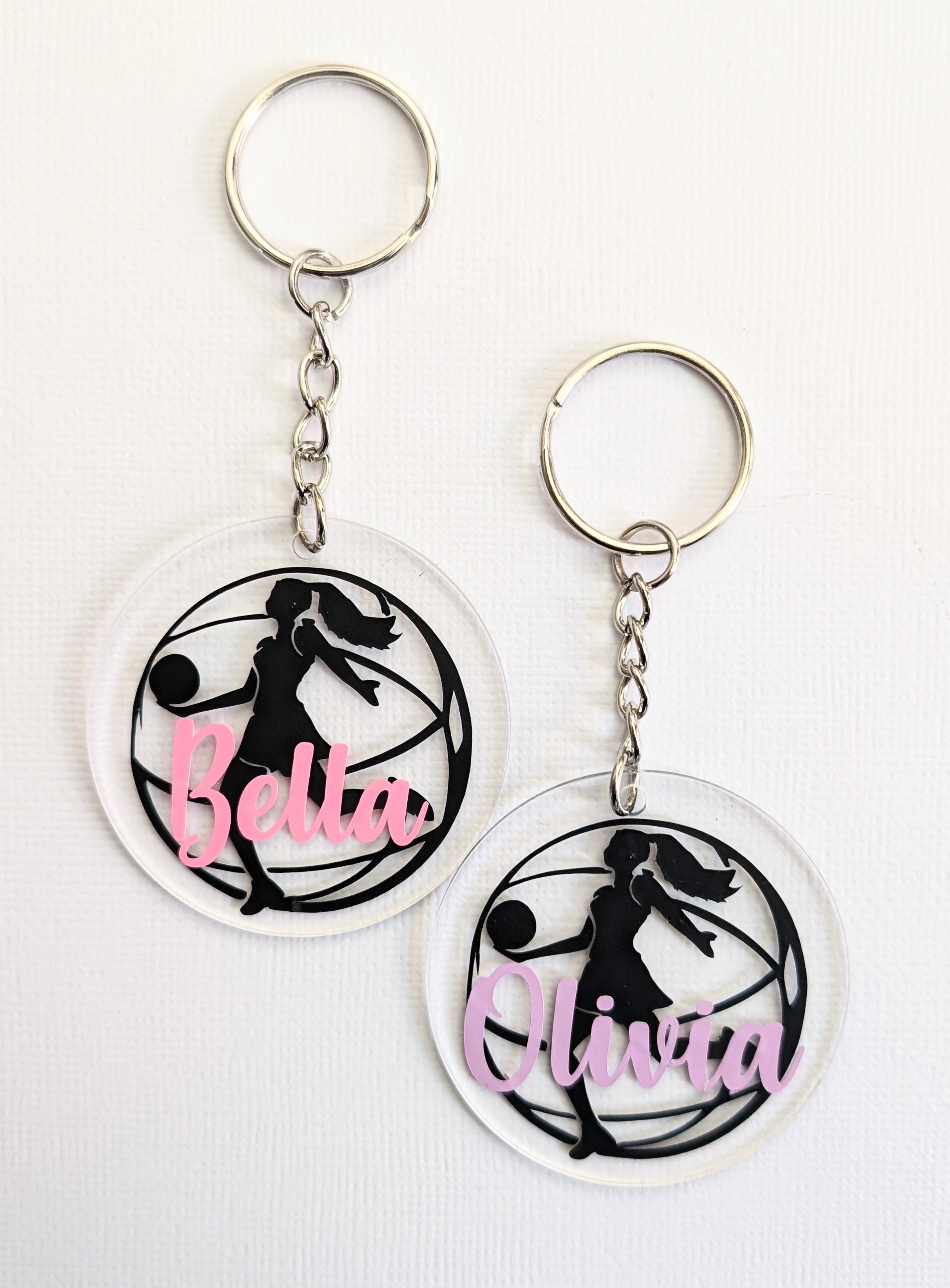 Netball Keyring for Kids – Wattle Lane Designs