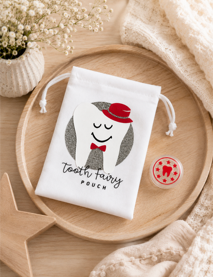 Tooth Fairy Bag - Red Top Hat