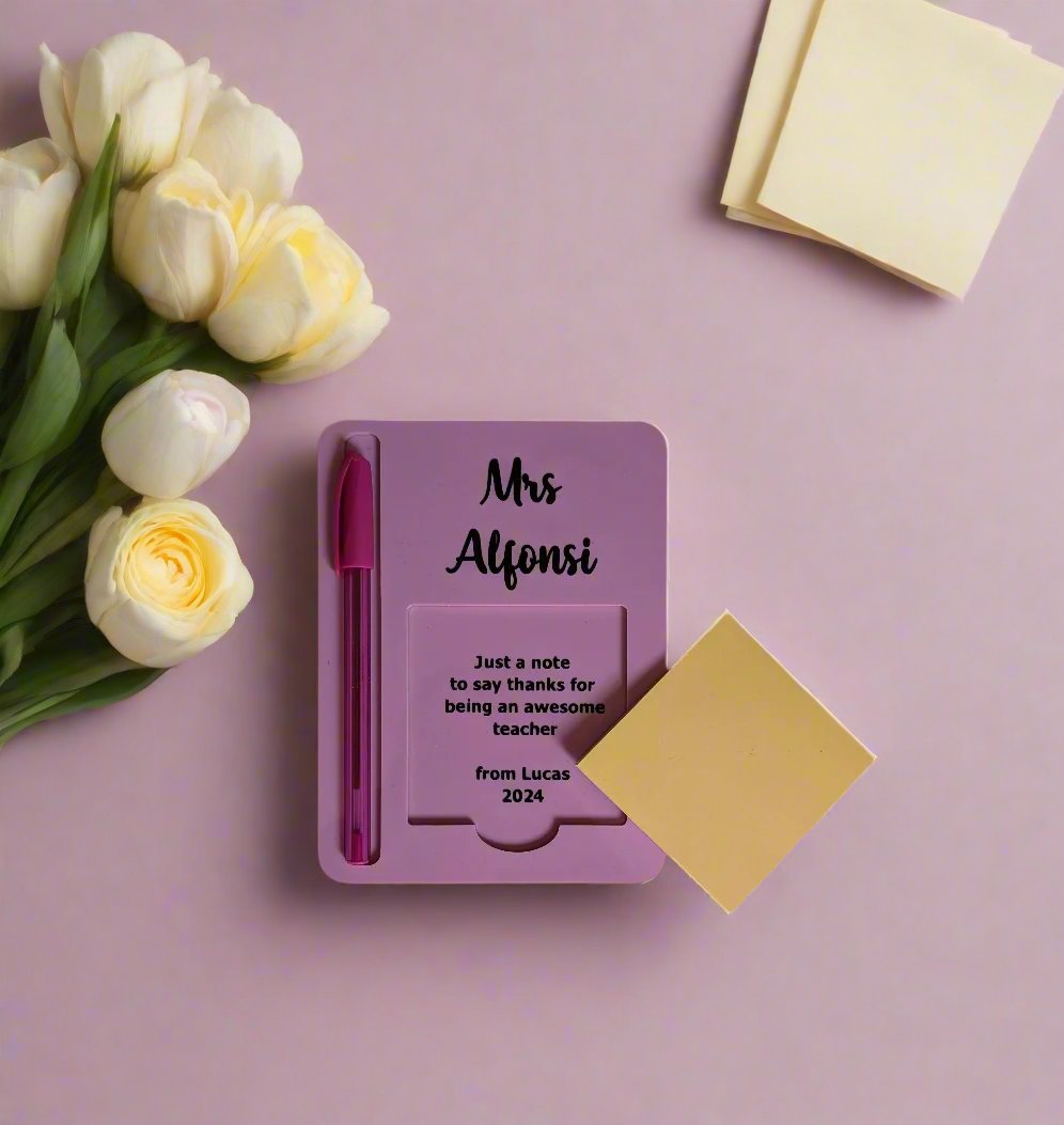 Personalised Teacher Post It Note Holder