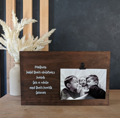 Gift for Mothers Wooden Photo Plaque