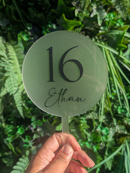 Personalised Birthday Cake Topper with Age