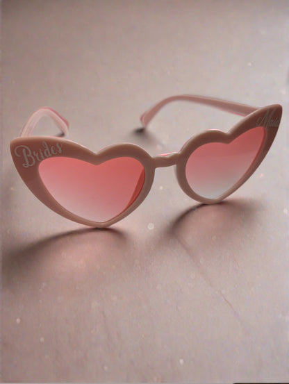 Bride and Bridesmaid Heart Shaped Sunglasses