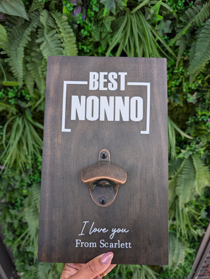 Personalised Wooden  Bottle Opener